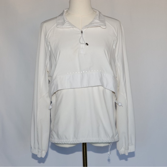 Lululemon Stretch Ripstop 1/2 Zip Pullover Windbreaker White Size 4 - Picture 8 of 13